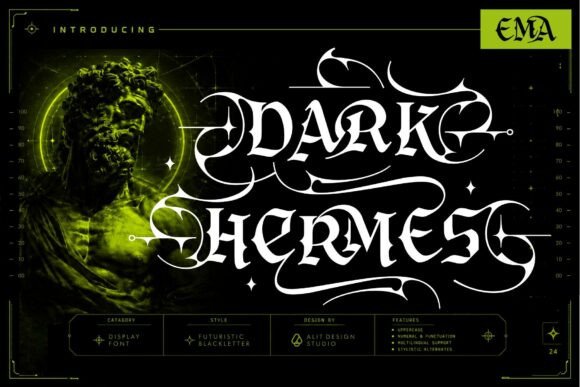 Command Attention: The Dark Hermes Typeface for Bold Design