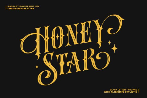 Honey Star: A Bold Blackletter Font for Modern Projects