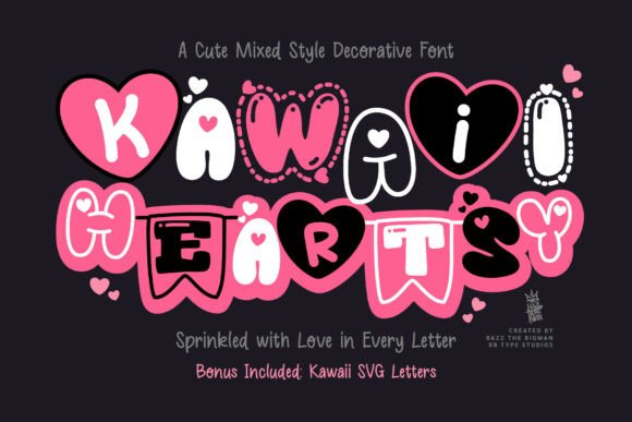 Kawaii Heartsy: A Mixed-Style Typeface for Creative Projects