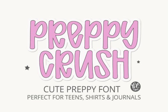 Preppycrush: The All-Caps Font with Playful, Handwritten Charm