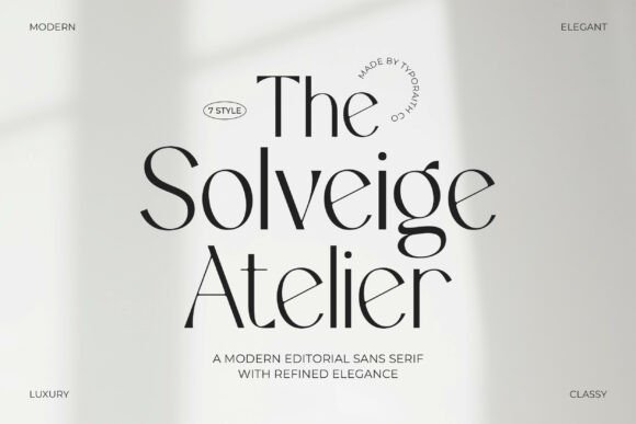 The Solveige Atelier: A Modern Typeface for Elegant Branding